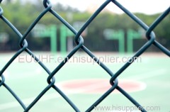 sports fields barrier pvc coated chain link fence