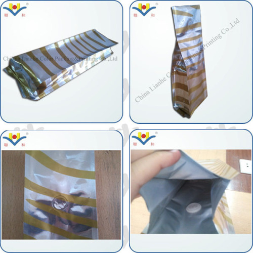 The four side sealing laminate bag with valve