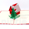 Noel house Pop Up Card Handmade Greeting Card