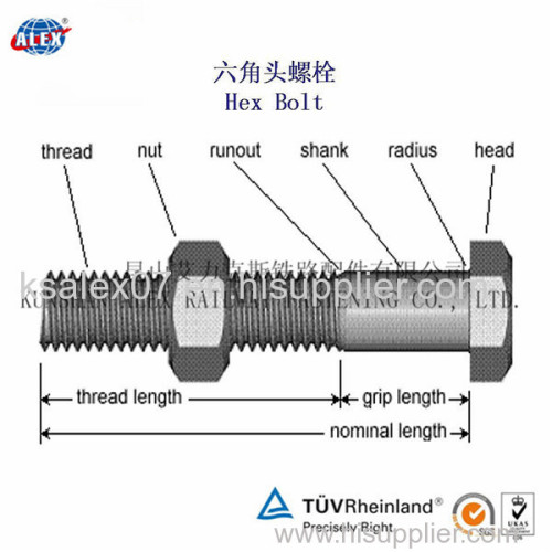 hex bolt/hex flange bolt/hex head bolt/stainless steel hex bolt/stainless steel hex flange bolt/bolt/ anchor bolt/nut