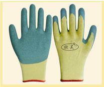 10gauge cotton latex coated safety work glove