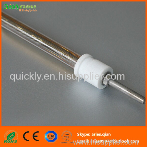 Fast response infrared heating lamps with gold coating