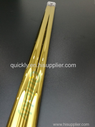 Quartz infrared heater lamps with gold reflector