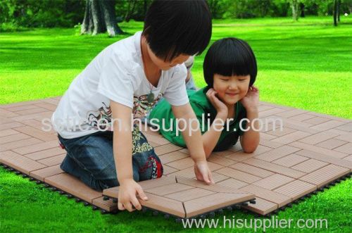 Easy Install Recycable DIY tile Wood Plastic Composite(WPC) outdoor decking boards diy floor water