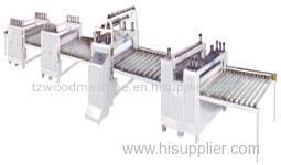 Woodworking PVC film paper sticking/Sticker lamination machine production line using pvac glu