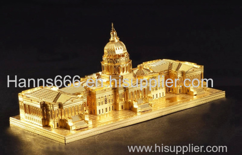 stainless steel US Capitol 3D jigsaw