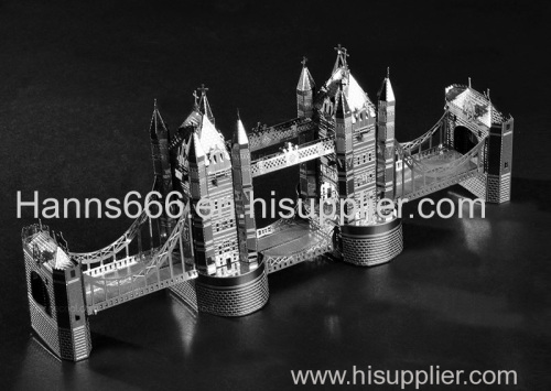 stainless steel London Tower Bridge 3D jigsaw
