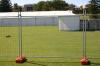 AS 4687 standard 2.4x2.1m temporary fence with concrete base and clamps for Australia
