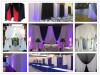 led star curtain/LED Star drapery for events