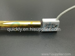 Shortwave infrared heating lamps with gold reflector