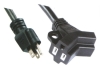 3-conductor 2-outlet extension cords