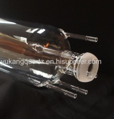clear quartz furnace tube with large flange and ball head joint