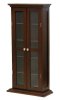 Winsome Wood CD/DVD Cabinet with Glass Doors Antique Walnut