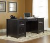 Sauder Edge Water Executive Desk Estate Black Finish