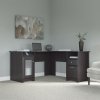 Cabot Collection 60W L Desk in Espresso Oak