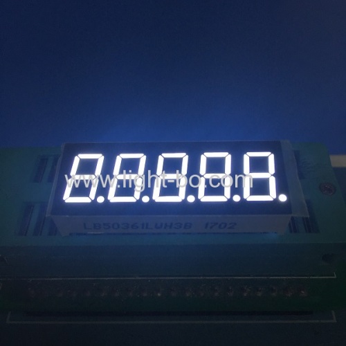 Ultra White 0.36 inch 5 digits 7 segment led display for Digital indicator