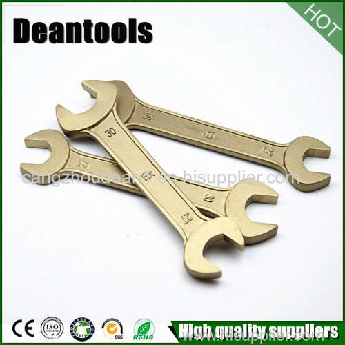 Non Sparking Wrench Spanner Doule Open Ring By Copper Beryllium Free Sample Sparkless Wrench set