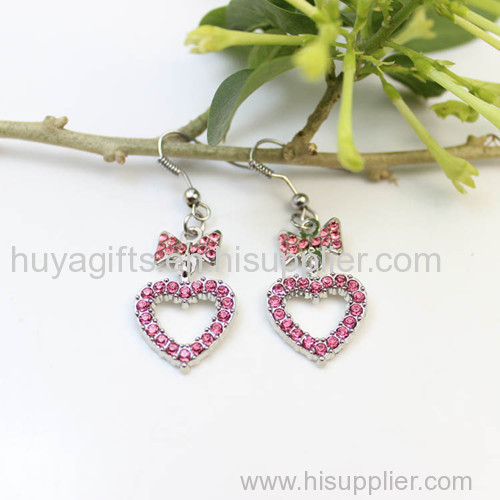Silver Fashion Heart Shape Diamond Jewelry Set for Women