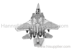stainless steel F-15 Eagle 3D jigsaw
