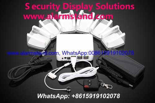 COMER Security alarm control displaying system for handphone Tablet retail shops acrylic counter display stands