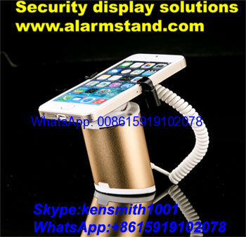 COMER security cable lock alarm devices for mobile phone retail shops