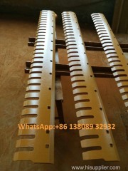 Rear tractor grader blades serrated cutting edge