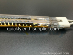 Halogen golden tube carbon quartz emitter