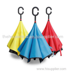 Low MOQ Mixed Printed upside down inside out umbrella inverted for cars