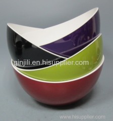 two tone/color/layer double injection plastic salad bowl