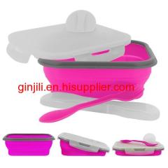 silicone collapsible lunch box