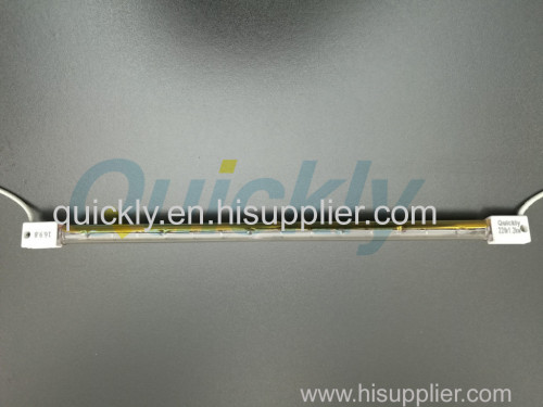 Short wavelength quartz infrared heating element