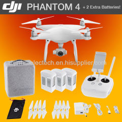 DJI Phantom 4 Drone Quadcopter 4k Video Extra Batteries 3 Batteries Pro Bundle