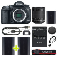 Canon 7D Mark II Digital SLR Camera with 18-55mm IS STM Lens + Backup Power Kit