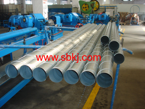 galvanised spiral ducting machine