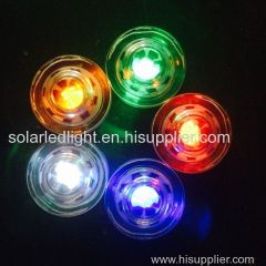 Tempered glass led blinking gemstone shape solar led road stud