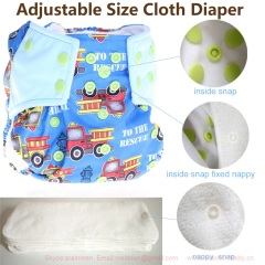 Sandexica New Style Reusable Baby Cloth Diaper Washable Adjustable Snap-Able Diaper Portable Baby Nappy