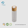 100ml transparent PET lotion bottle with big bamboo press cap plastic cosmetic bottle