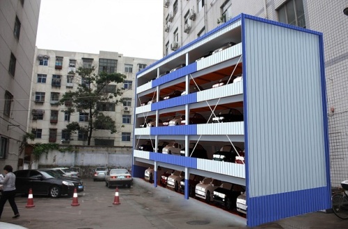 PSH automated puzzle 4 layer steel structure smart parking system