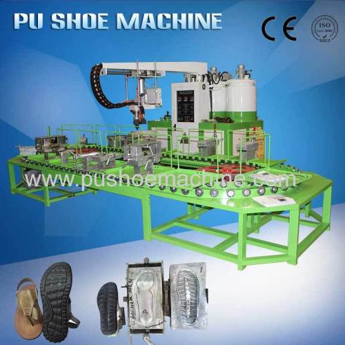 Leather Sandal Shoe Pouring PU Sole Machine