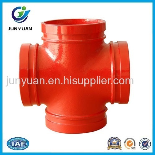Ductile Iron Pipe Fitting of Threaded Cross Joint Pipe Fitting