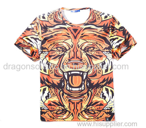 Colorful 3D cartoon printed short T-Shirt sashion tees