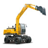 Hydraulic wheel excavators (diggers) for sale with 0.35m3 bucket capacity & double boom cylinders