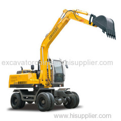 Hydraulic wheel excavators (diggers) for sale with 0.35m3 bucket capacity & double boom cylinders