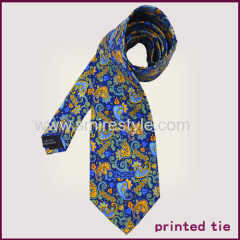 Top Quality New Paisley Digital Print Custom Design Silk Necktie for Men