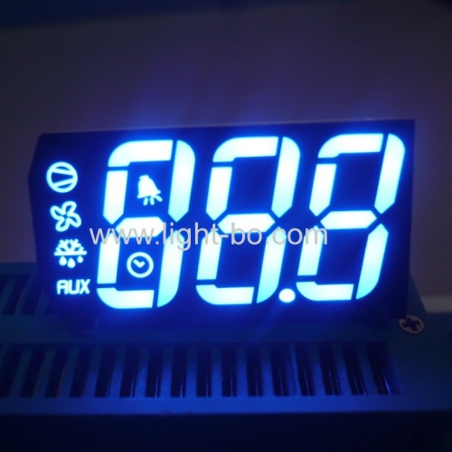 Ultra Blue Common Anode Custom Triple digit 7 segment led display for Refrigerator Control