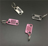 Creative Style Colorful Stainless Steel Grill Key Chain KeyChain KeyRing for CJ JK TJ YJ XJ Black Silver Pink n