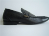 Black PU leather mens office shoes