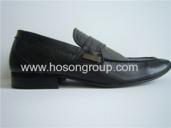 Black PU leather mens office shoes