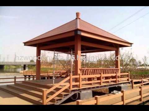 Chinese style wood garden luxury gazebo