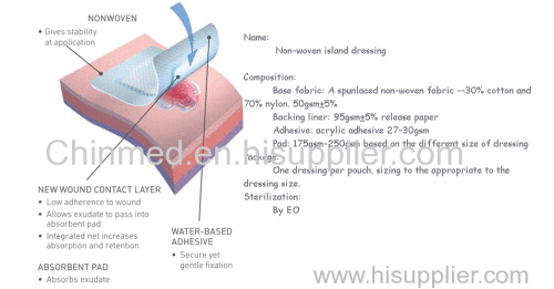 Spunlace Non-woven Self-adhesive Wound Dressing (With Pad)